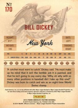 2013 Panini America's Pastime #170 Bill Dickey Back