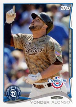 2014 Topps Opening Day #61 Yonder Alonso Front