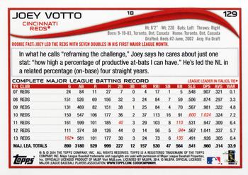2014 Topps Opening Day #129 Joey Votto Back