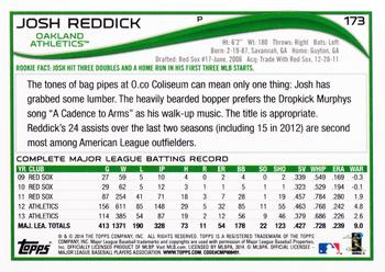 2014 Topps Opening Day #173 Josh Reddick Back