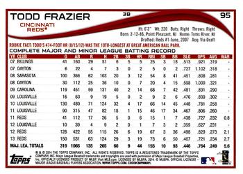2014 Topps Opening Day #95 Todd Frazier Back