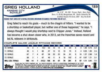 2014 Topps Opening Day #133 Greg Holland Back