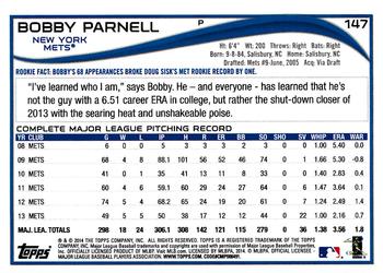 2014 Topps Opening Day #147 Bobby Parnell Back