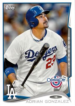 2014 Topps Opening Day #182 Adrian Gonzalez Front