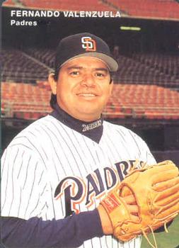1995 Mother's Cookies San Diego Padres #8 Fernando Valenzuela Front