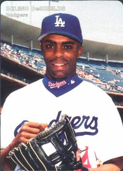 1996 Mother's Cookies Los Angeles Dodgers #6 Delino DeShields Front