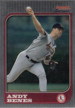 1997 Bowman Chrome #9 Andy Benes Front