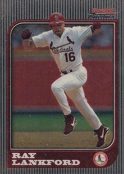 1997 Bowman Chrome #28 Ray Lankford Front