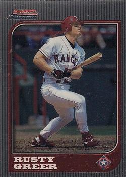 1997 Bowman Chrome #95 Rusty Greer Front