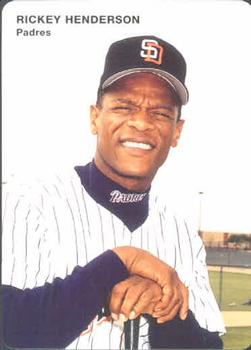 1996 Mother's Cookies San Diego Padres #4 Rickey Henderson Front