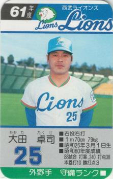 1986 Takara Seibu Lions #NNO Takuji Ota Front