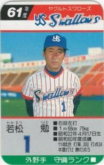 1986 Takara Yakult Swallows #NNO Tsutomu Wakamatsu Front