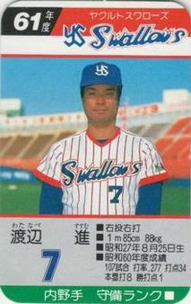 1986 Takara Yakult Swallows #NNO Susumu Watanabe Front