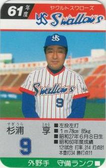 1986 Takara Yakult Swallows #NNO Toru Sugiura Front