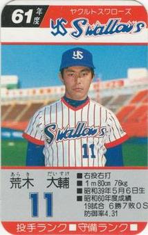 1986 Takara Yakult Swallows #NNO Daisuke Araki Front