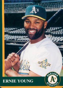 1997 Mother's Cookies Oakland Athletics #6 Ernie Young Front