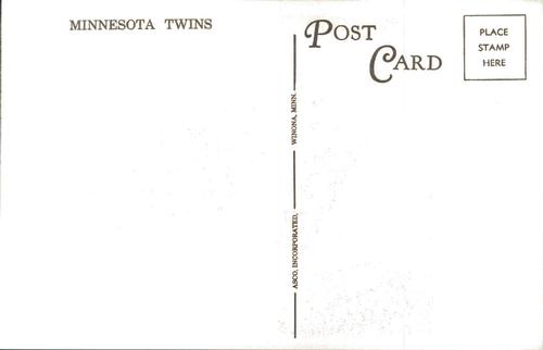 1968 Minnesota Twins Postcards #NNO Harmon Killebrew Back