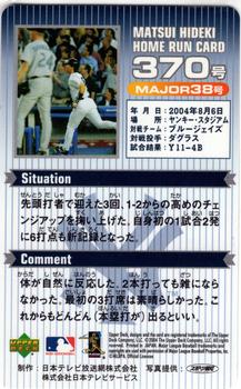 2004 Upper Deck NTV Hideki Matsui Homerun Cards #370 Hideki Matsui Back