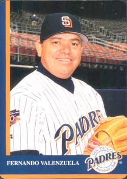 1997 Mother's Cookies San Diego Padres #8 Fernando Valenzuela Front