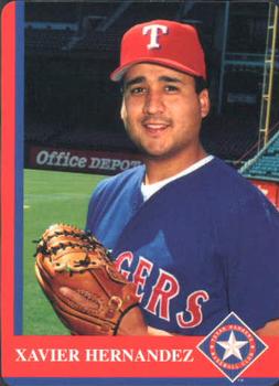 1997 Mother's Cookies Texas Rangers #26 Xavier Hernandez Front