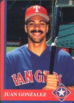 1997 Mother's Cookies Texas Rangers #3 Juan Gonzalez Front