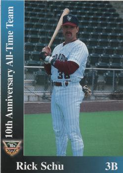 1998 Scranton/Wilkes-Barre Red Barons 10th Anniversary All-Time Team #NNO Rick Schu Front