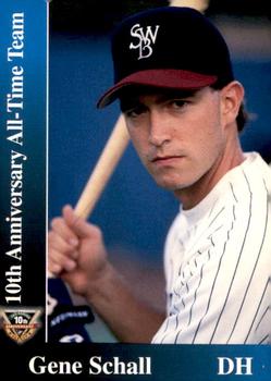 1998 Scranton/Wilkes-Barre Red Barons 10th Anniversary All-Time Team #NNO Gene Schall Front