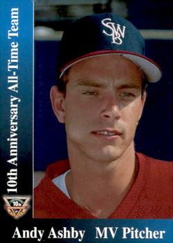 1998 Scranton/Wilkes-Barre Red Barons 10th Anniversary All-Time Team #NNO Andy Ashby Front