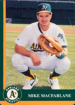 1998 Mother's Cookies Oakland Athletics #18 Mike Macfarlane Front
