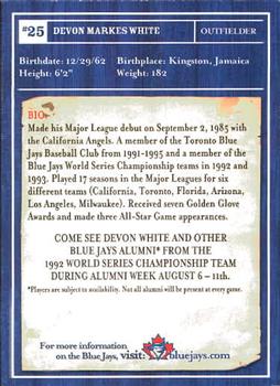 2002 Toronto Blue Jays Limited Edition SGA #NNO Devon White Back