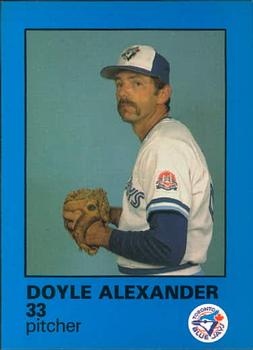 1985 Toronto Blue Jays Fire Safety #NNO Doyle Alexander Front