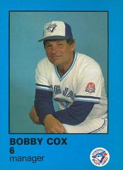 1985 Toronto Blue Jays Fire Safety #NNO Bobby Cox Front