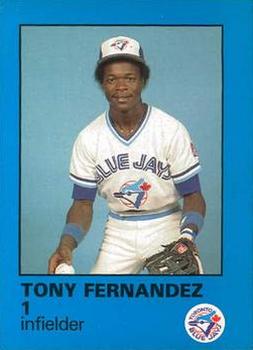 1985 Toronto Blue Jays Fire Safety #NNO Tony Fernandez Front