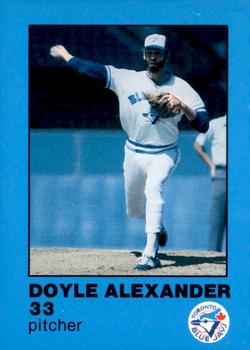 1984 Toronto Blue Jays Fire Safety #NNO Doyle Alexander Front