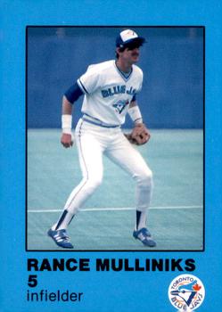 1984 Toronto Blue Jays Fire Safety #NNO Rance Mulliniks Front