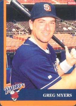 1998 Mother's Cookies San Diego Padres #15 Greg Myers Front