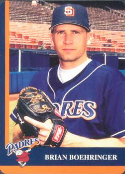 1998 Mother's Cookies San Diego Padres #20 Brian Boehringer Front