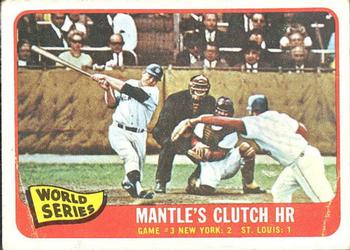 1965 O-Pee-Chee #134 World Series Game #3 - Mantle's Clutch HR Front