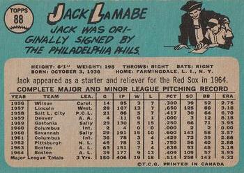 1965 O-Pee-Chee #88 Jack Lamabe Back