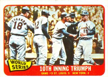 1965 O-Pee-Chee #136 World Series Game #5 - 10th Inning Triumph Front