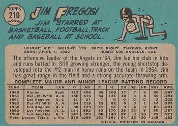 1965 O-Pee-Chee #210 Jim Fregosi Back