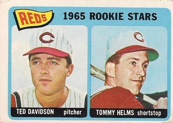 1965 O-Pee-Chee #243 Reds 1965 Rookie Stars (Ted Davidson / Tommy Helms) Front
