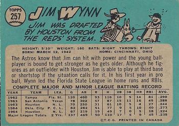 1965 O-Pee-Chee #257 Jim Wynn Back