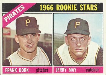 1966 O-Pee-Chee #123 Pirates 1966 Rookie Stars (Frank Bork / Jerry May) Front