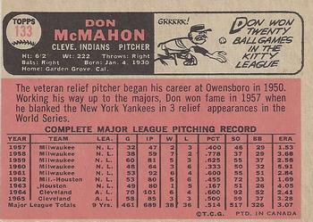 1966 O-Pee-Chee #133 Don McMahon Back