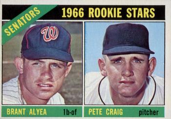 1966 O-Pee-Chee #11 Senators 1966 Rookie Stars (Brant Alyea / Pete Craig) Front