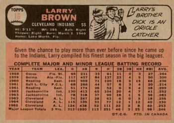 1966 O-Pee-Chee #16 Larry Brown Back