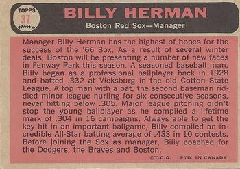 1966 O-Pee-Chee #37 Billy Herman Back