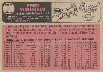 1966 O-Pee-Chee #88 Fred Whitfield Back