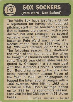 1967 O-Pee-Chee #143 Sox Sockers (Pete Ward / Don Buford) Back